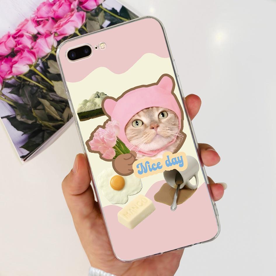 Case For Apple iPhone 7 8 Plus Cover Cute Butterfly Flower Silicone Soft Funda Protector Coque For iPhone 7 8 7plus 8plus Bumper