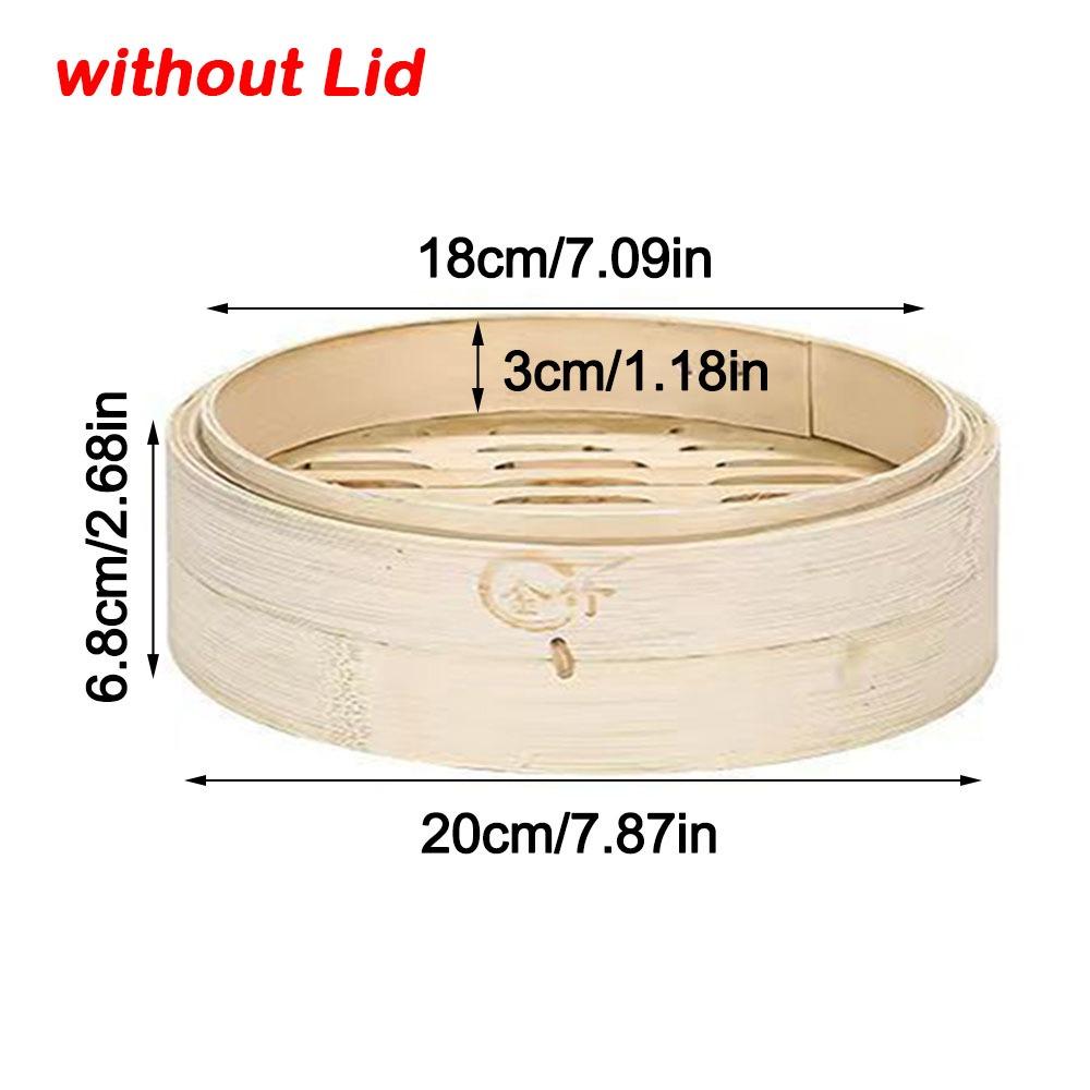 Новая ручная бамбуковая пароварка, штабелируемая, с крышкой, корзина-пароварка, большая вместимость, кухонная посуда, для приготовления клейкого риса