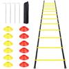 Talifoca Football Entrainement Kit - 6m Échelle D'agilité 12 Échelons Avec 12 Cônes Et 4 Crochets