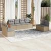 VidaXL Garden Lounge Set with Cushions 8 Pcs, Patio Sofas, Patio Furniture Set, Outdoor Furniture, Beige 3227571