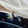 2/3pcs Polyester Duvet Cover Set (1*Duvet Cover + 1/2*Pillowcase, Without Core), 3D Space Planet Print Bedding Set In Bed Home