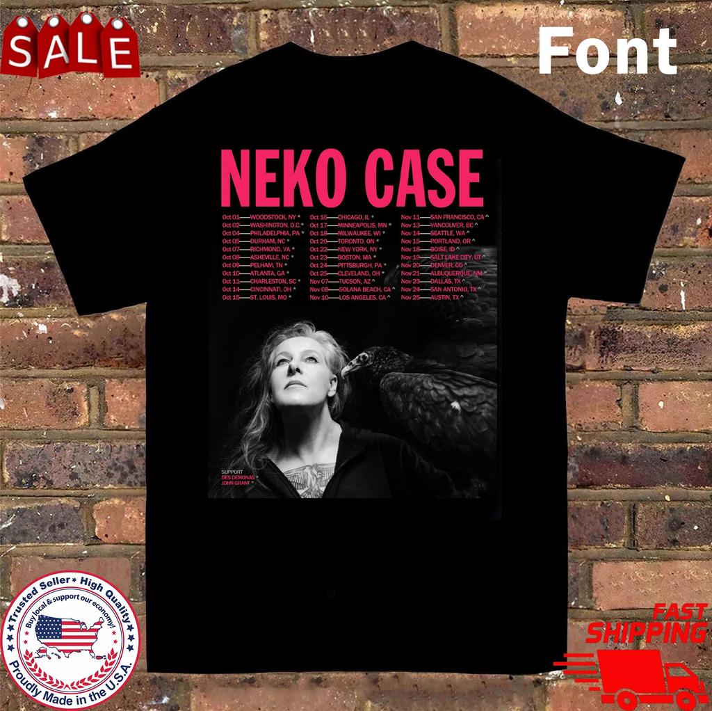 Neko Case 2025 North American Tour Dates T Shirt Black All Size S-5Xl