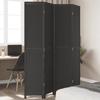 VidaXL Room Divider 4 Panels, Room Separator, Privacy Screen, Living Room Bedroom Screen, Black Wood 358851