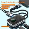 ZC4339 USB-C OTG Адаптер-хаб 3 в 1 с передачей данных USB 3.0, Type-C Аудио/Данные, Быстрая зарядка PD 60 Вт