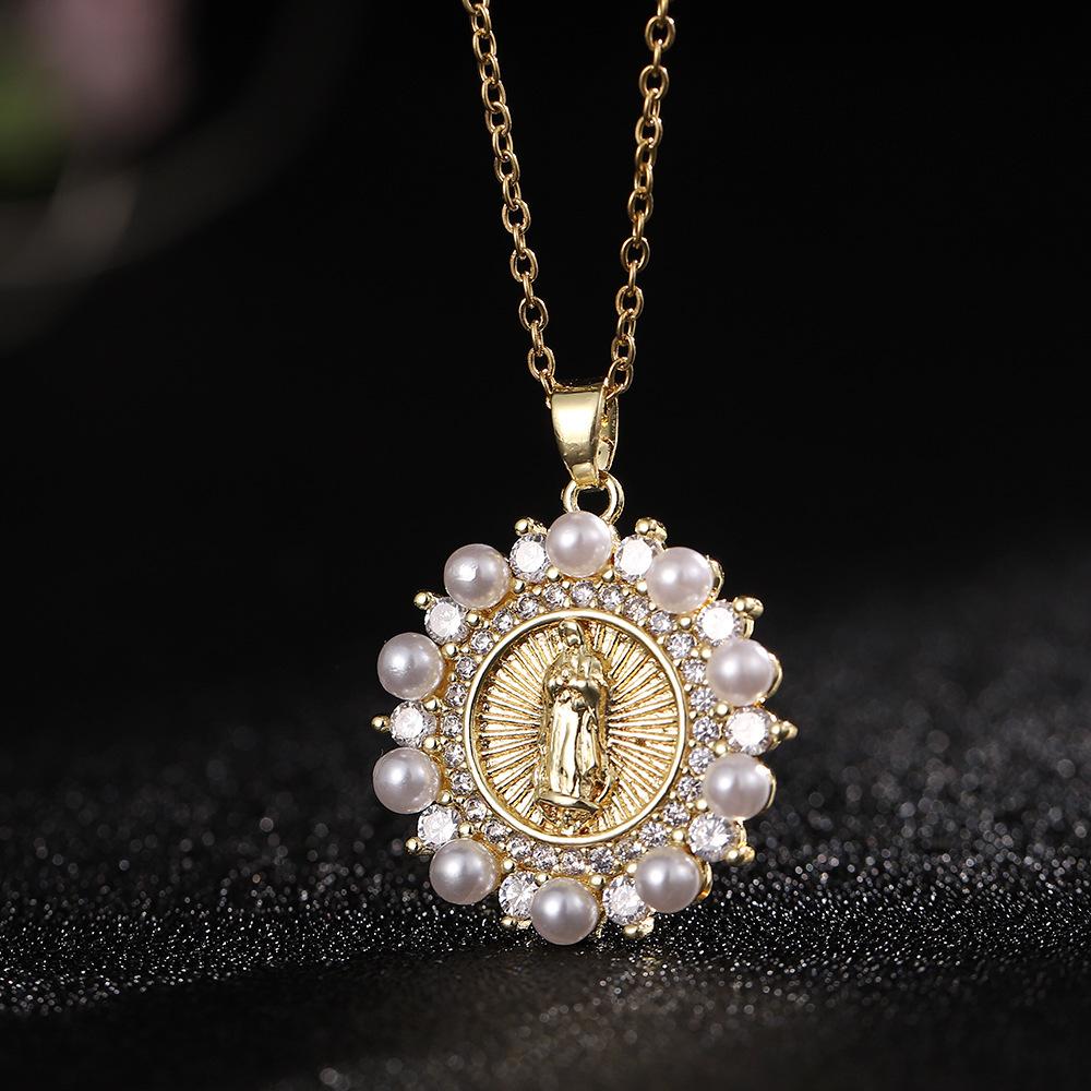 Fashion Micro-Set Multi- Zircon Necklace Pendant Jewelry For Women