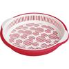 Nishiki Kasei Tabletop Drainer, Colander, Bowl, Vegetable Serving Basket with Drainer, Disney Mickey Mouse Design, Red, Made In Japan