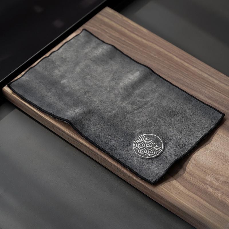 Водопоглощающее чайное полотенце, чайная ткань, утолщенная скатерть для журнального стола, чайная посуда в стиле дзен, полотенце, хлопчатобумажная льняная тряпка, аксессуары для чайного стола