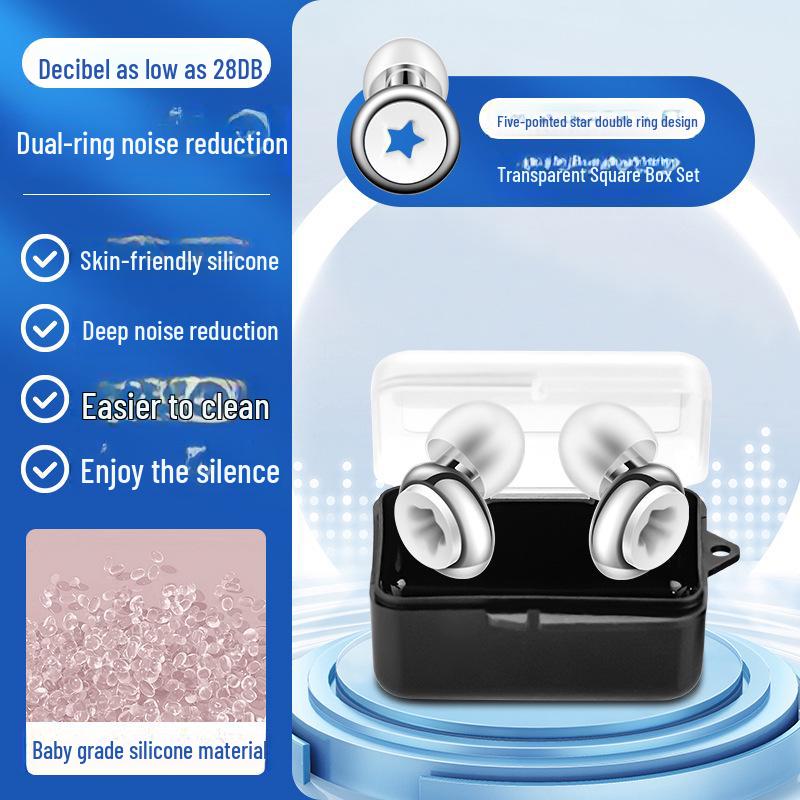 Силиконовые шумоизолирующие беруши: Водонепроницаемый, звуконепроницаемый, идеально подходит для общежитий, работы, мастерских и мест, где не спит храп