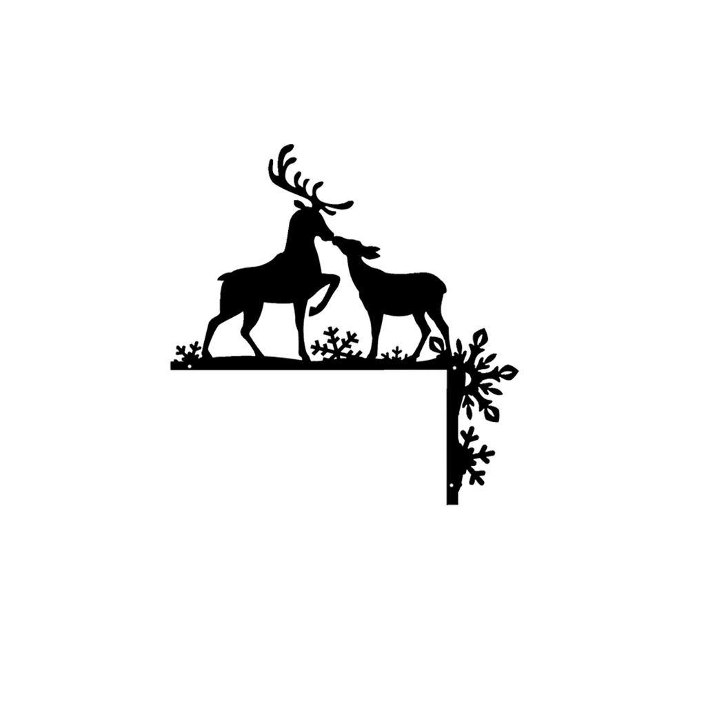 1Pc Christmas Door Corner Metal Sign, Christmas Elements, Christmas Door Sign, Christmas Home Decoration, Window Corner Decoration, Holiday