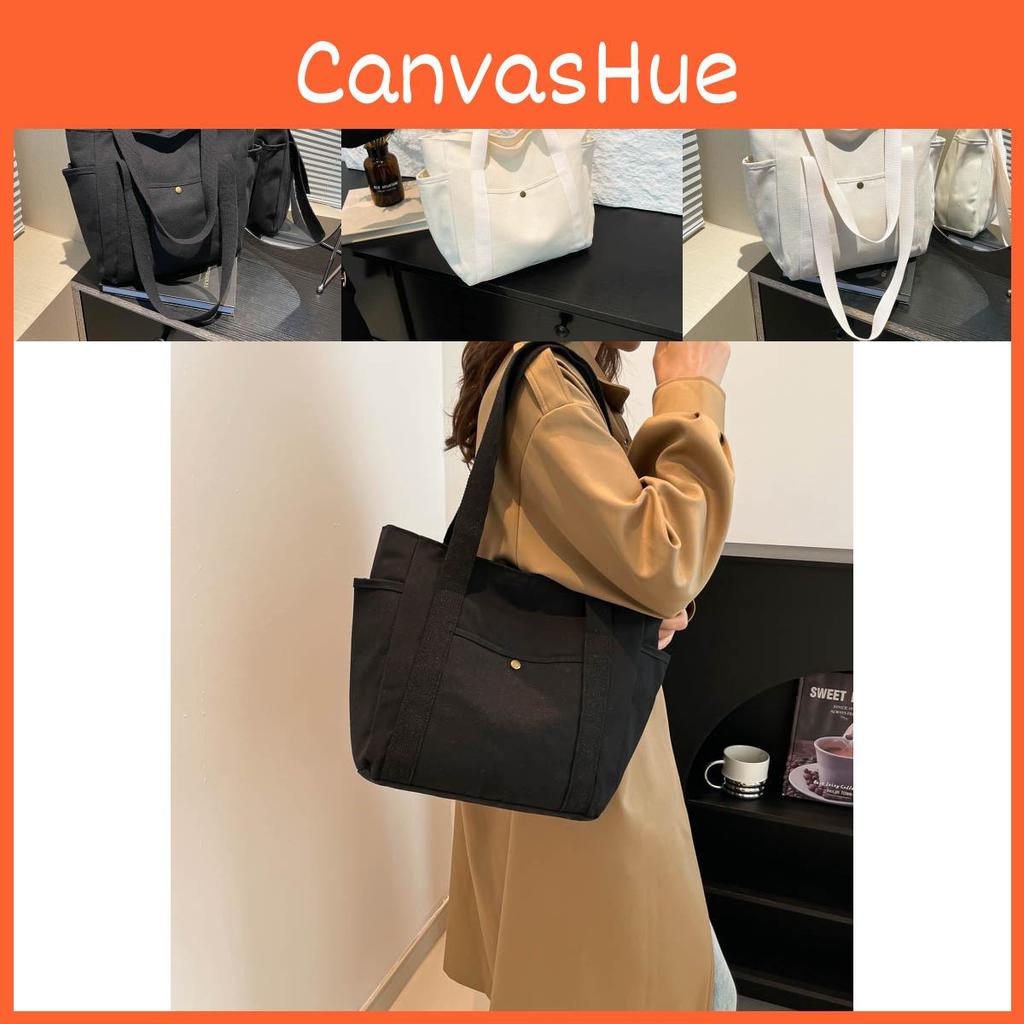 Spacious Canvas Tote Bag For Work And Leisure Stylish Commuter Must-have Accessory