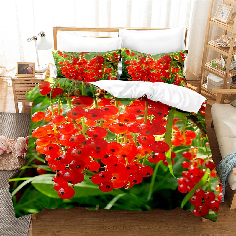 Постельное белье «Сладкая вишня» Прекрасный детский пододеяльник для мальчиков, Покрывало для девочек Роскошное постельное белье Комплект пододеяльника размера кинг/квин