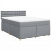 Maison Exclusive - Sommier à lattes de lit avec matelas Gris clair 140x190cm Tissu