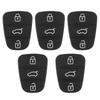 5pcs Replacement Key Shell Rubber 3Button Pad Fit for Hyundai Fit for Kia(without Letter)