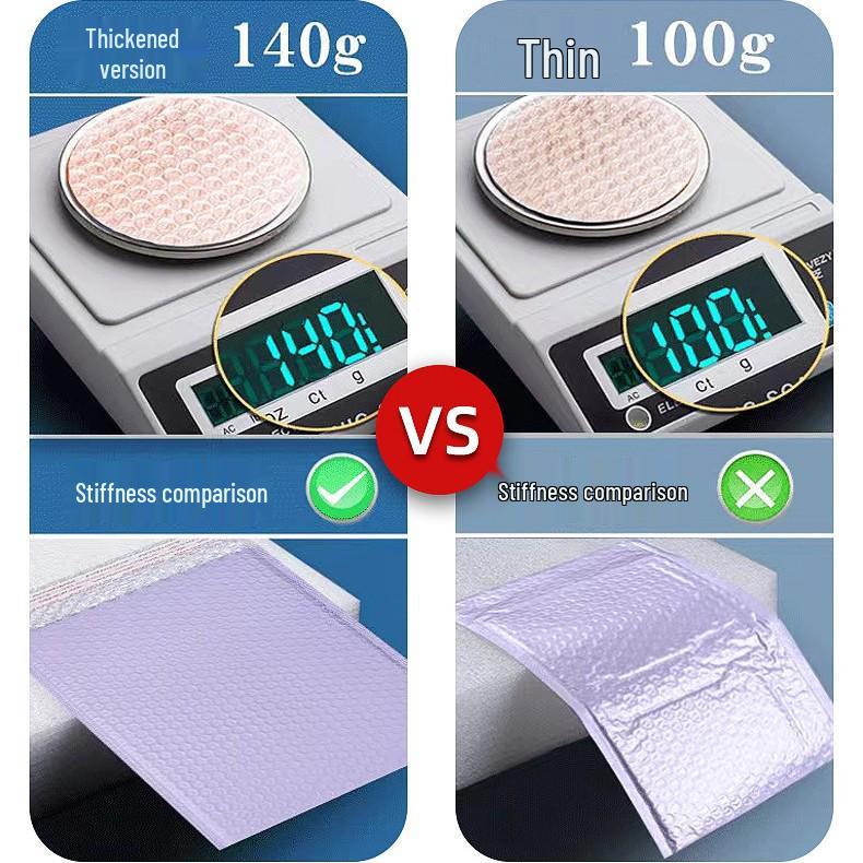 Matte Pink Co-Extruded Self-Adhesive Bubble Mailer with Black Foam Interior