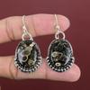 Серьги Turritella Agate Серьги с драгоценными камнями Серьги из стерлингового серебра 925 пробы Серьги с целебным камнем Ювелирные изделия ручной работы Подарки для жены Стильные серьги