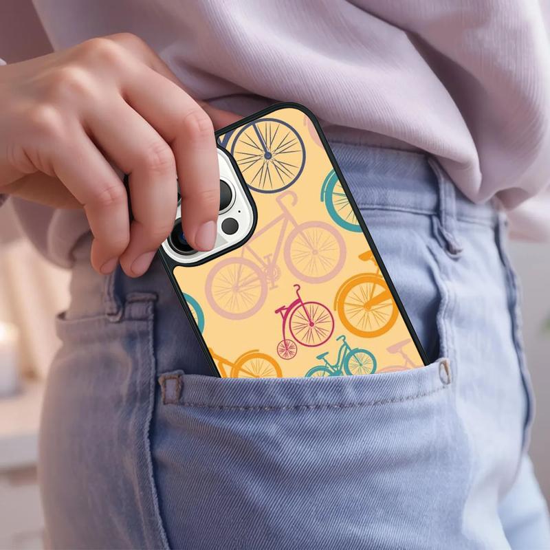 Bike Pattern Phone Case For iPhone 17 Air 15 16e 14 13 Pro Max Coque 12 11 Pro Max PLUS cover