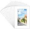 Prudiut 15 шт. Белые паспарту для фотографий 20x25 см, Паспарту для фоторамок 13x18 см, Основа паспарту с косым срезом, Набор для демонстрации фотографий, принтов, произведений искусства