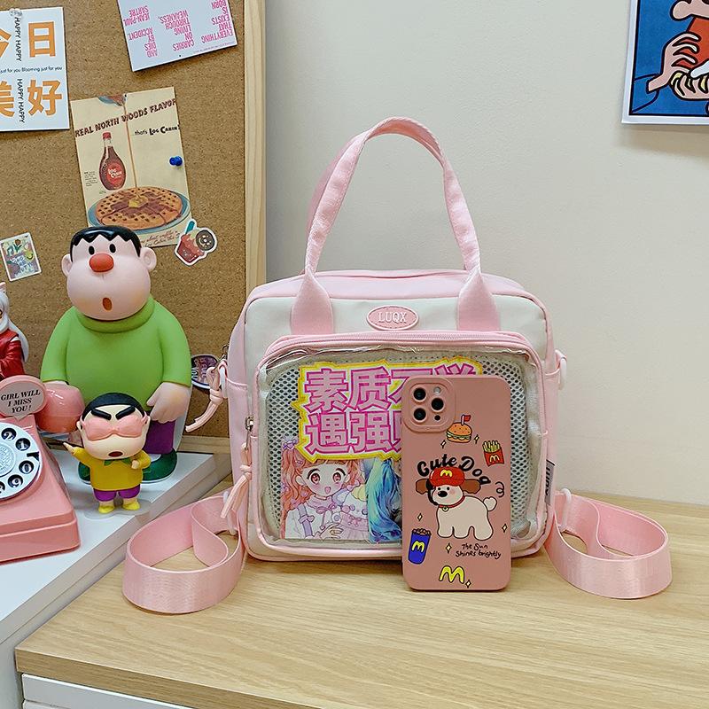 Милая сумка-кроссбоди с болью, студенческая универсальная сумка через плечо, большая вместимость, сумка для поездок на работу, новая прозрачная сумка-рюкзак