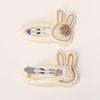 LOVEKIKI 2Pcs Cartoon Rabbit Hairclip Handmade for Kids Girls Hairbangs Sweet Hairgripes Barrette Ins Style Hairpin Ornaments