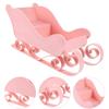 Christmas Sleigh Xmas Decoration Ornament Exquisite Decorate Table Plastic Mini Adornment