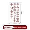 Lace Brown Waterproof Henna Flower Tattoo Stickers for Hands