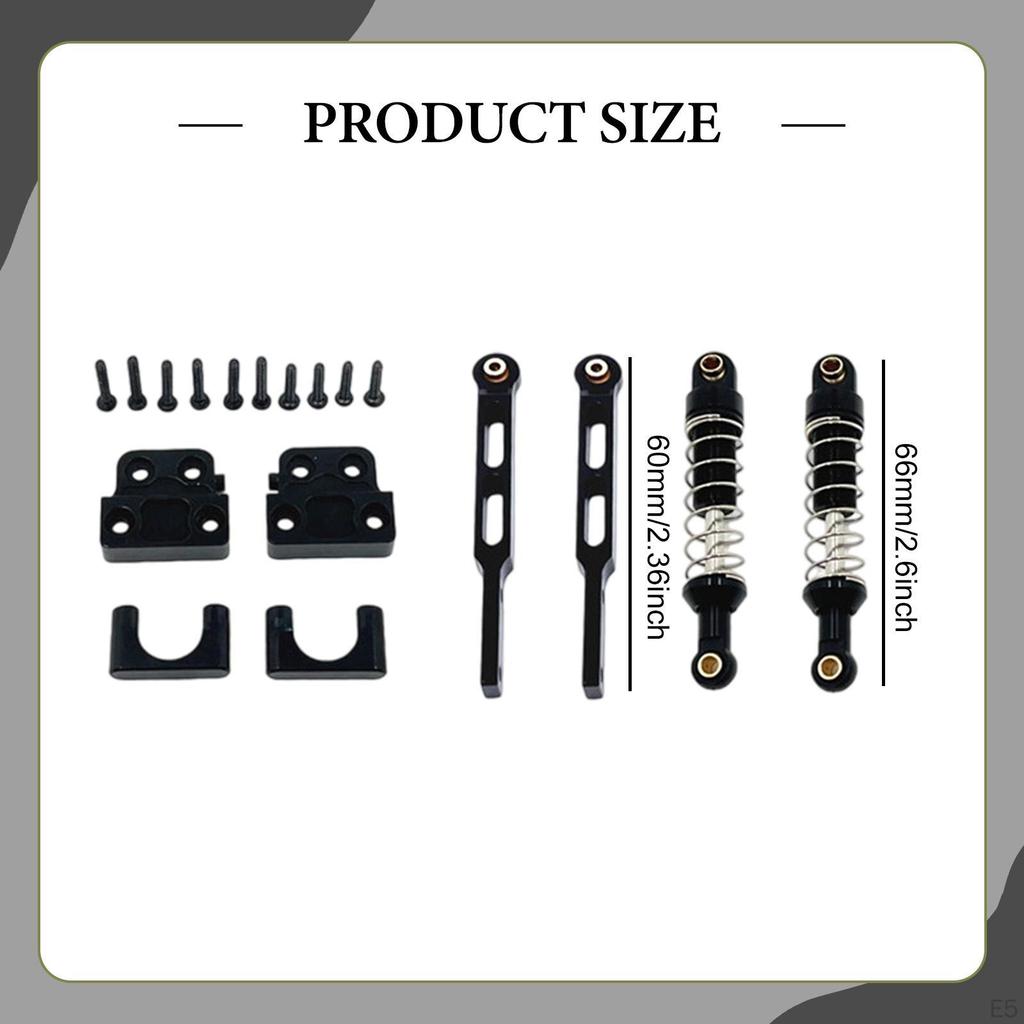 RC Rear Shock Absorb Set Mounting Hardware 1/12 Model Vehicle Parts Spare Axle Tie