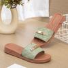 Модные женские тапочки из ПВХ-материала Trend Square Button Style Quality Sllides Woman Sandals Tranparwnt с дешевой ценой