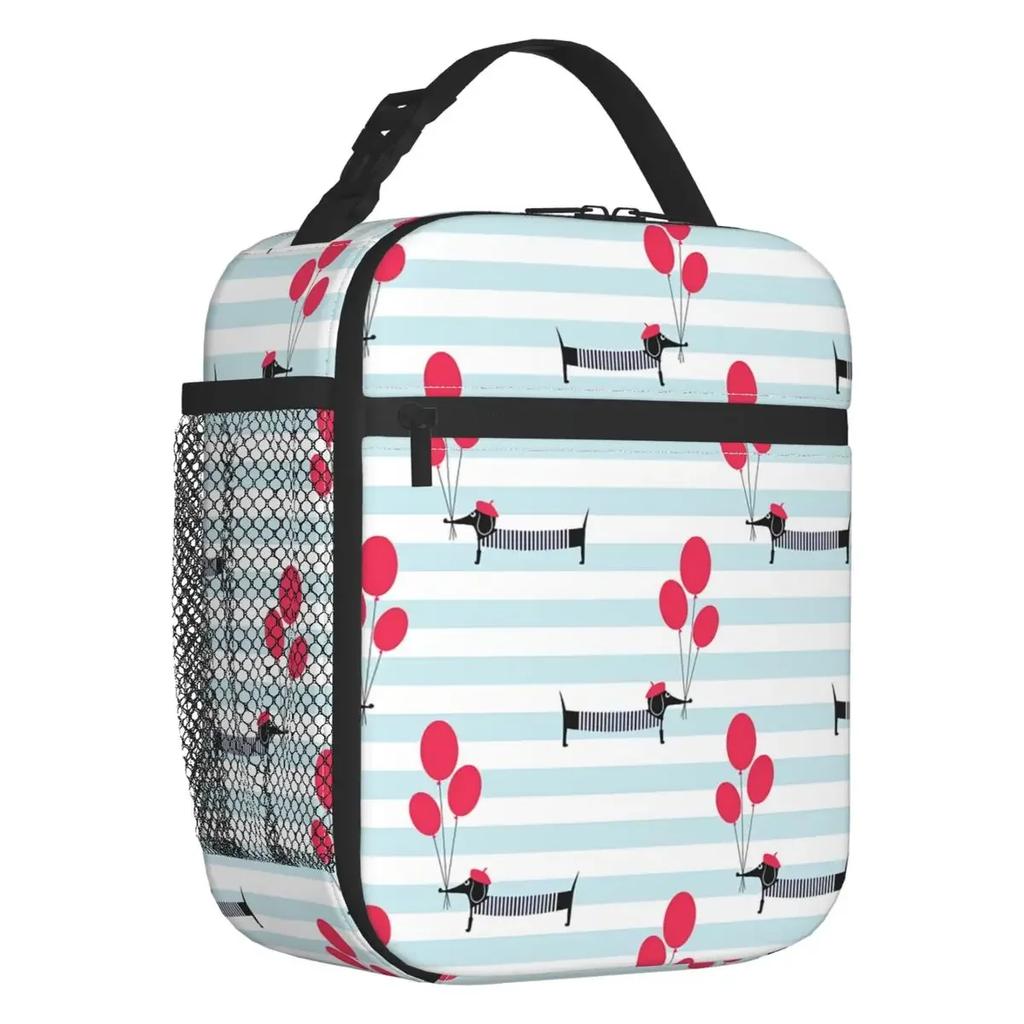 Пользовательская сумка для ланча в виде собаки-таксы для женщин, термосумка-холодильник, изолированный ланч-бокс для студента, в школу