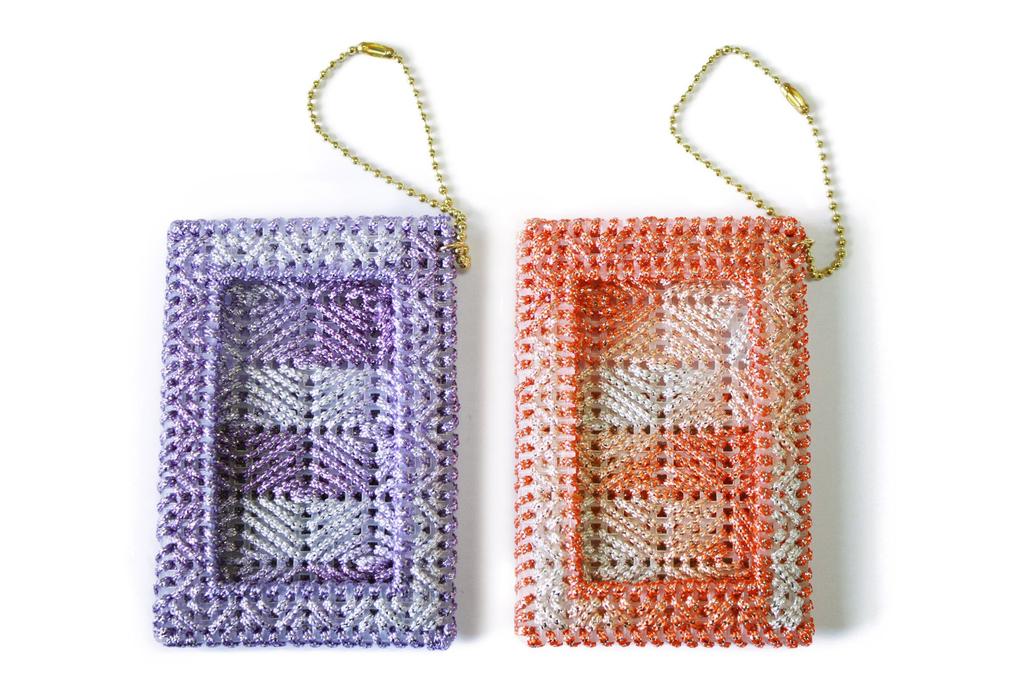 Panami Metallic Yarn Craft Kit, Travel Pass Case, Orange/Purple, TC-114