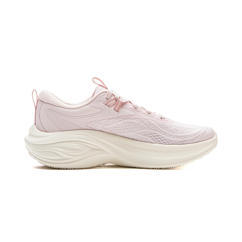 LiNing Lingbo Thick Sole Height Increasing Soft Rebound Casual Running Shoes Women Sneakers Peach-Pink ARSV018-5