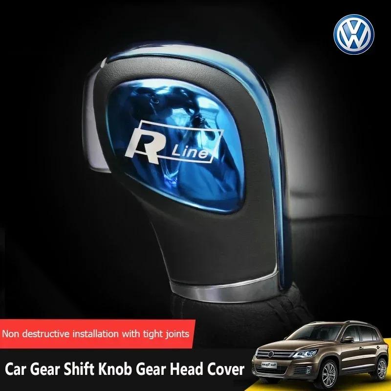T23-Car Gear Head Shift Knob Handle Cover Trim Sticker For Volkswagen VW Golf Polo Tiguan Passat Touareg Magotan Touran Taigo Caddy