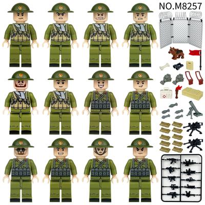 MOC Военная серия Фигурка вьетнамского солдата Конструктор игрушка