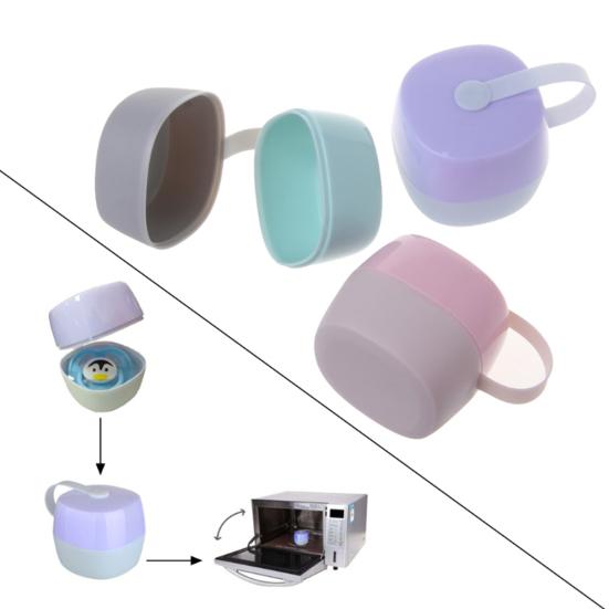 Двухцветный портативный детский сосок-колыбель для соски, держатель, коробка для хранения