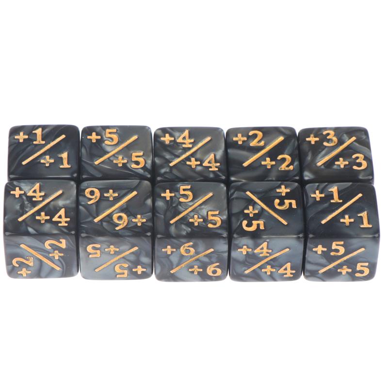 10 шт. Набор кубиков Dnd Плюс1 Минус1 D&D Позитивный Негативный Magic Gathering Токен Игровые Аксессуары