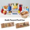 Double Password Capybara Pencil Case Double-Layer Stationery Box Pen Box  School Office