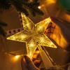 15/19/23cm Christmas Tree Top Star Light LED Glowing Star Lamp Xmas Tree Decoration Home Party Supplies Navidad New Year Gift