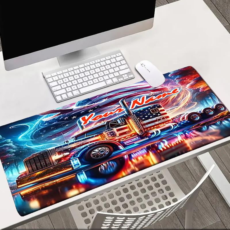 1PC Custom Name American Truck Dreams Mouse pad, keyboard and mouse desk pad, for computer notebook Birthday Gift For Any Room Or Office