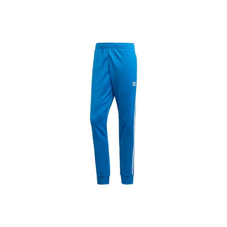 adidas Джоггеры с полосками по бокам и манжетами, мужские брюки синие ED6058