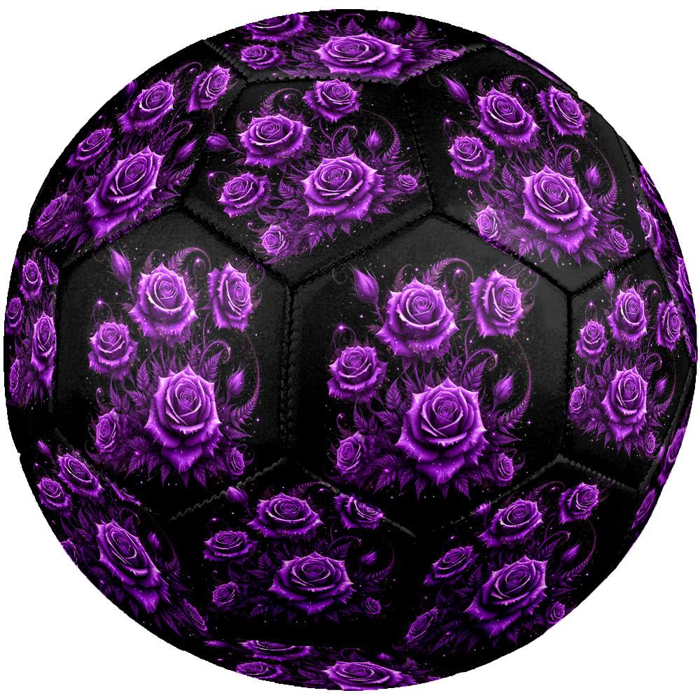 1pc Purple Rose Fantasy Size 5 Soccer Ball Professional Match Training Football Indoor &Outdoor Sports Ball Lightweight Durable m6558