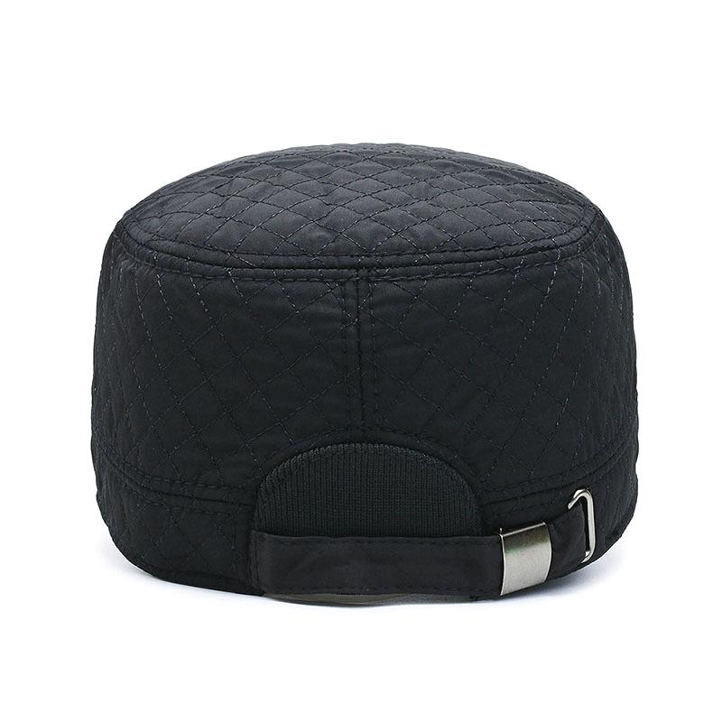 Autumn Winter Hats for Middle-aged and Elderly People Piled and Thickened Ear Protectors Flat-top Hats Casual and Fashionable Outdoor Cold-proof Warm