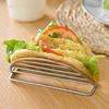 Taco Holder Non-stick Easy To Clean Space Saving BPA-free Smooth Edges Food Protector Stainless Steel Drip Tray Burrito Stand for Restaurant