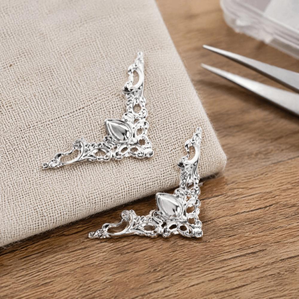 100 Pcs Antique Style Decorative Corner Covers For Ancient‑Style Hair Accessories
