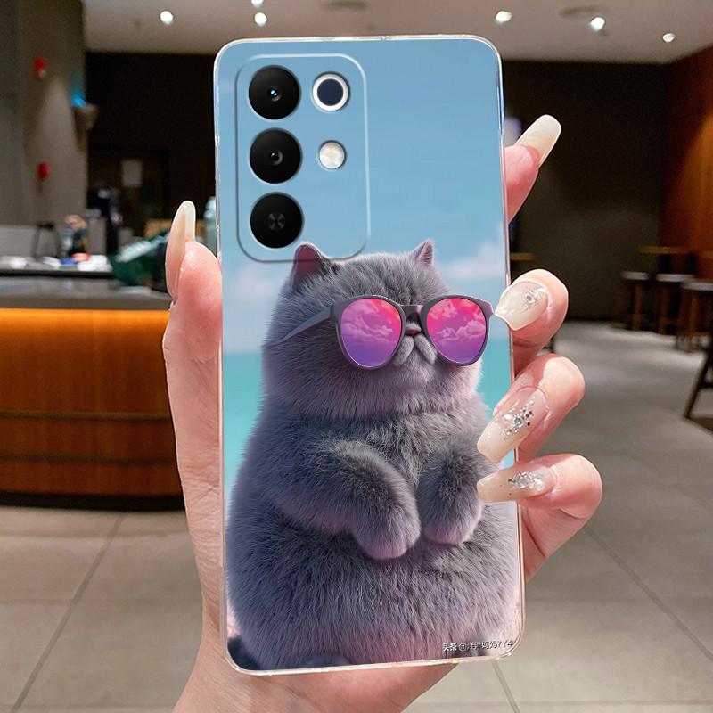 Bumper Soft Transparent TPU Phone Case For OPPO Realme C85 Pro 4G Casing Trendy Rose Rosy Cloud Painted Shockproof Cover