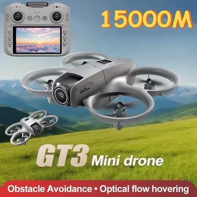 Мини-дрон GT3 Max 8K Профессиональный Двойная камера Безголовый режим Обход препятствий WiFi FPV Дрон 360° Флип Квадрокоптер Игрушки для детей