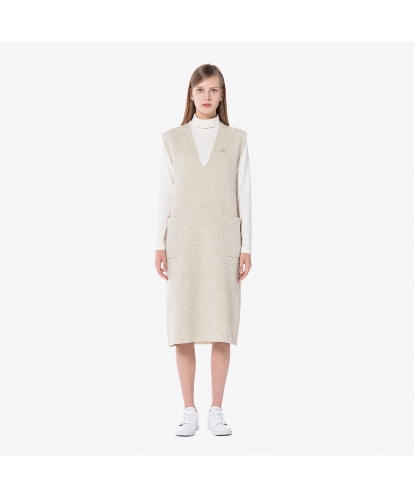 LACOSTE Women'S V-Neck Sleeveless Dress Ef194E-54N Xfj