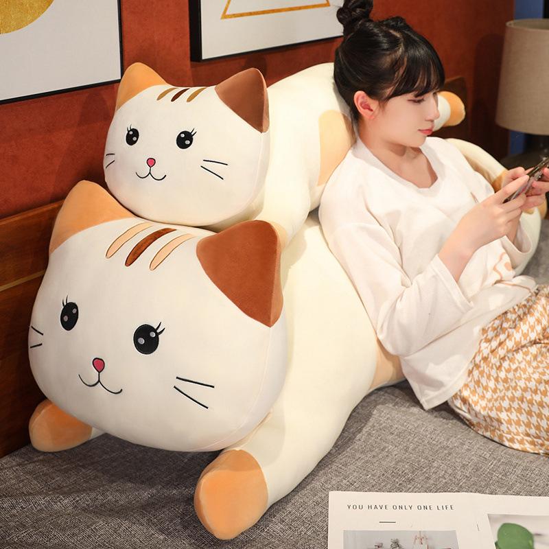 Cute And Soft Cat Throw Pillow Plush Toy Doll Kitten Doll Children'S Company Soothing Doll