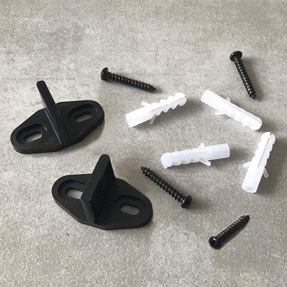 Plastic Barn Door Floor Guide Anti-Swinging Fixing Bottom Bracket For Bottom Sliding Door Hanger