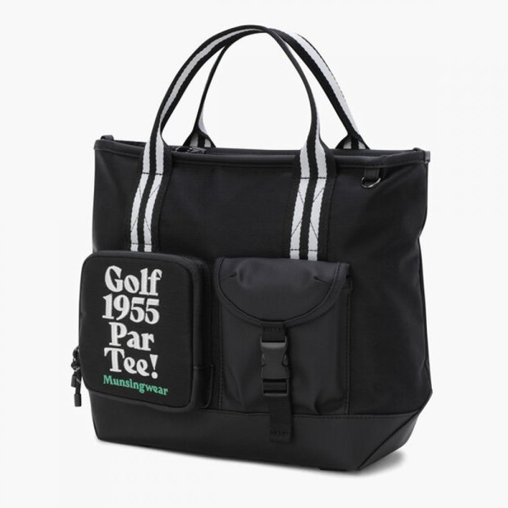 MunSingwear Women S Double Pocket Tote Bag Black Mr122lbg12