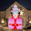 Christmas Decoration Box Gift Santa Claus Can Lift Up and Down Christmas Inflatable Model Luminous Christmas Decor Model