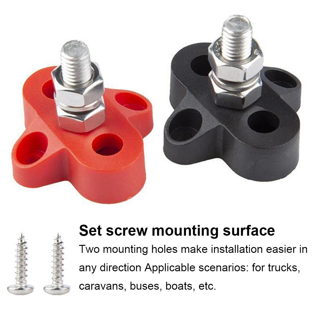 Упаковка из 2 клеммных колодок с винтами, болтами для подключения аккумулятора, разъемом